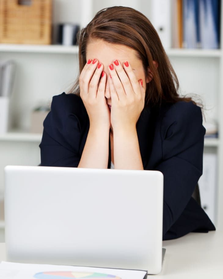 Motivation slump in front of laptop