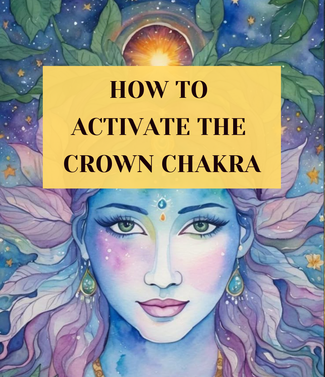 Person meditating on ground, serene light, Crown Chakra.